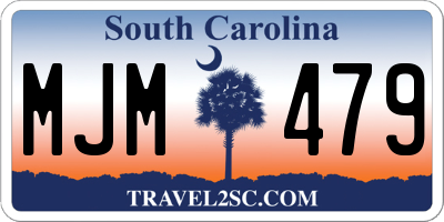 SC license plate MJM479