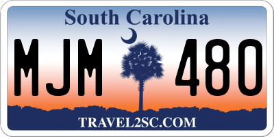 SC license plate MJM480