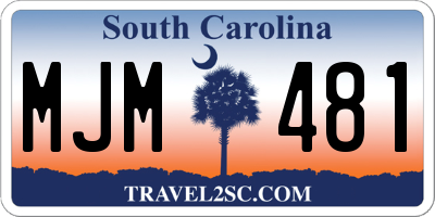 SC license plate MJM481