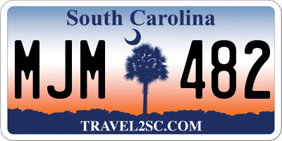 SC license plate MJM482