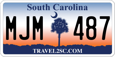 SC license plate MJM487