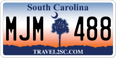 SC license plate MJM488