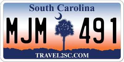 SC license plate MJM491