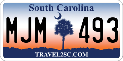 SC license plate MJM493