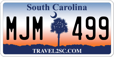 SC license plate MJM499