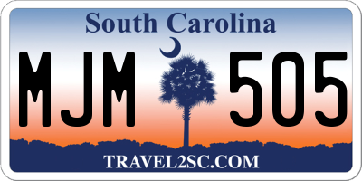 SC license plate MJM505
