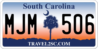 SC license plate MJM506