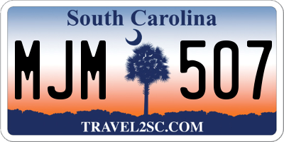 SC license plate MJM507