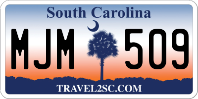 SC license plate MJM509