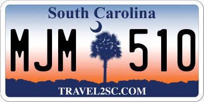 SC license plate MJM510