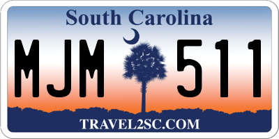 SC license plate MJM511