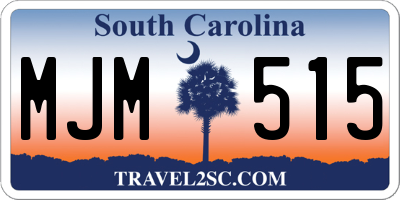 SC license plate MJM515