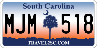 SC license plate MJM518