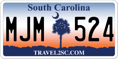 SC license plate MJM524