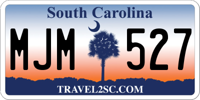 SC license plate MJM527