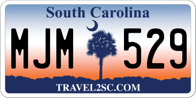 SC license plate MJM529