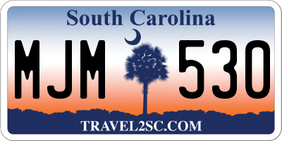 SC license plate MJM530