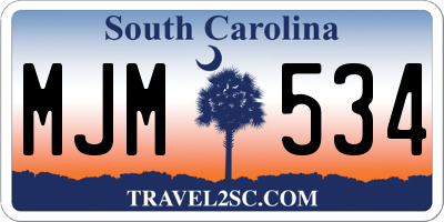 SC license plate MJM534