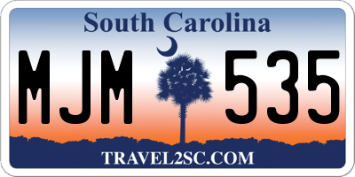 SC license plate MJM535