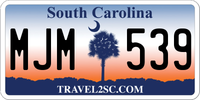 SC license plate MJM539