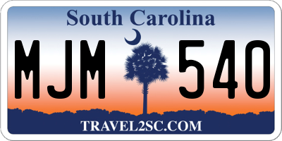 SC license plate MJM540