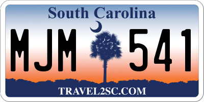 SC license plate MJM541