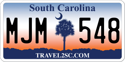 SC license plate MJM548