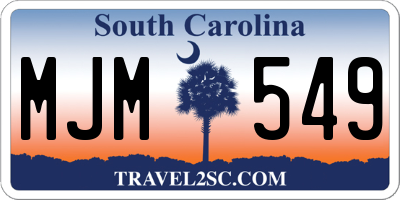 SC license plate MJM549