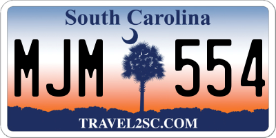 SC license plate MJM554