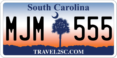 SC license plate MJM555