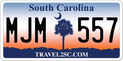 SC license plate MJM557