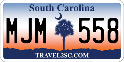 SC license plate MJM558