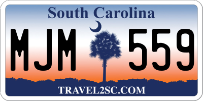 SC license plate MJM559