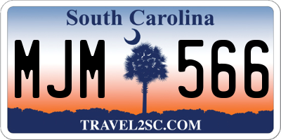 SC license plate MJM566