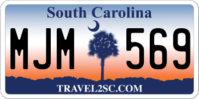 SC license plate MJM569