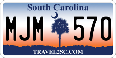 SC license plate MJM570