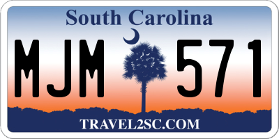 SC license plate MJM571