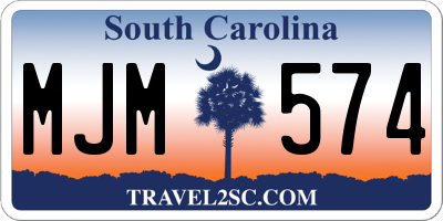 SC license plate MJM574