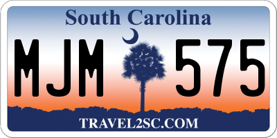 SC license plate MJM575