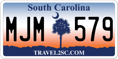 SC license plate MJM579