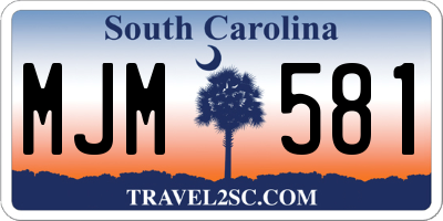 SC license plate MJM581