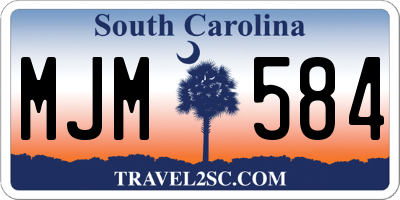 SC license plate MJM584