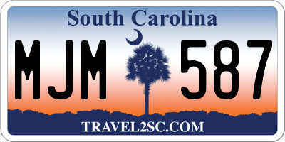 SC license plate MJM587