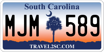 SC license plate MJM589