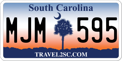 SC license plate MJM595