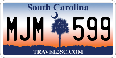 SC license plate MJM599
