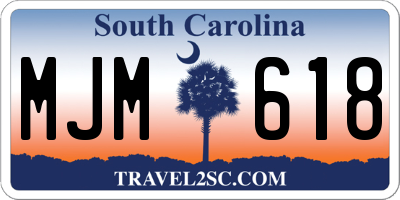 SC license plate MJM618