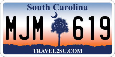 SC license plate MJM619