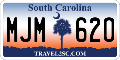 SC license plate MJM620