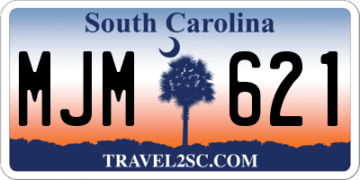 SC license plate MJM621